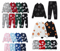 Kanye West Style Fleece Denim Tears Hoodie & Sweatpants Set