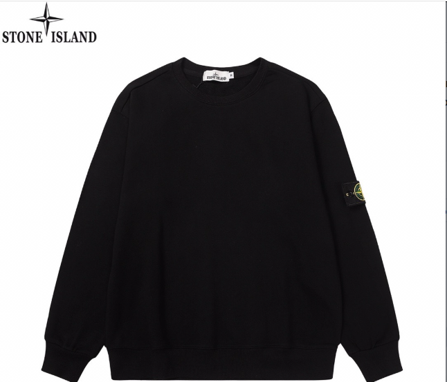 400g Stone Terry Sweatshirt – Classic Badge Round Neck Pullover