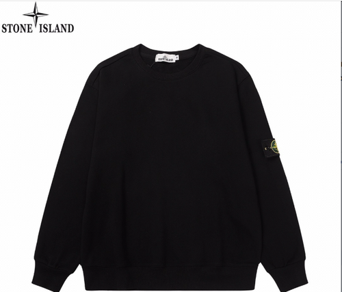 400g Stone Terry Sweatshirt – Classic Badge Round Neck Pullover