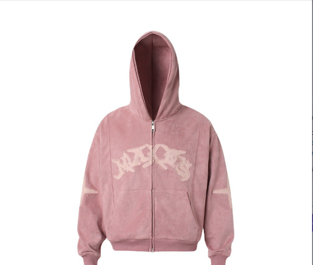Glfs2026 Autumn Loose Cardigan Zipper Suede Hoodie