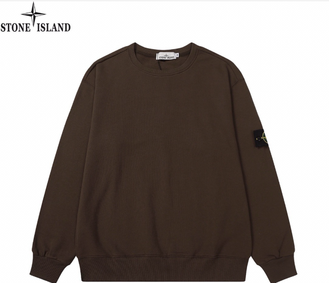 400g Stone Terry Sweatshirt – Classic Badge Round Neck Pullover
