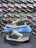Earth Tone Low-Top Sneaker – Beige/Green/Brown